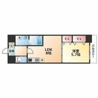 ドゥナーレ東別院【3階】の間取り