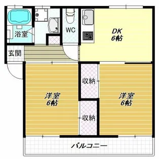恵我之荘第二コーポラス【2階】の間取り