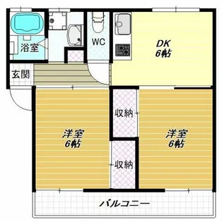 恵我之荘第二コーポラス【2階】の間取り