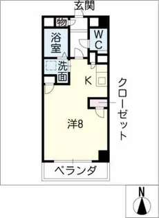 レイパークマンション【7階】の間取り