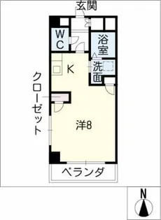 レイパークマンション【8階】の間取り