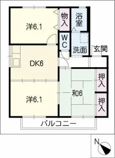 セキュアハイム【2階】の間取り