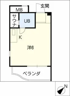 アキュラパークサイド須賀町605【6階】の間取り