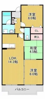 カトルセゾン【4階】の間取り