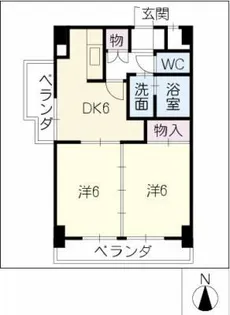 加福本通ビル【3階】の間取り