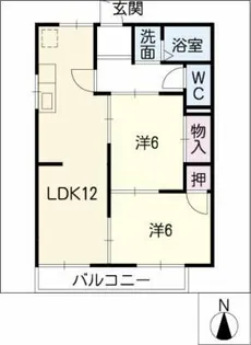 メゾン米野【2階】の間取り