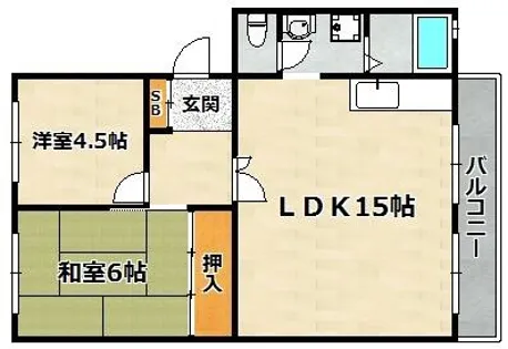 すずらん台コート【306号室】の間取り