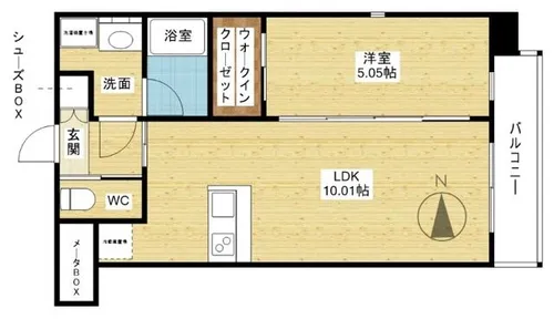 プレジオ江坂ROUGE【14階】の間取り