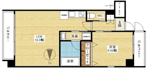 プレジオ江坂ROUGE【3階】の間取り