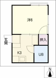 シャンポール三栄下市場【1階】の間取り