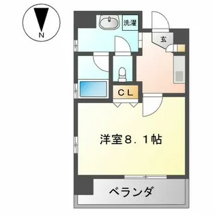 1Kの間取り画像