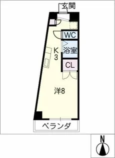 クレール大森【1階】の間取り
