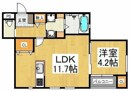 アライアンス常盤町【1階】の間取り
