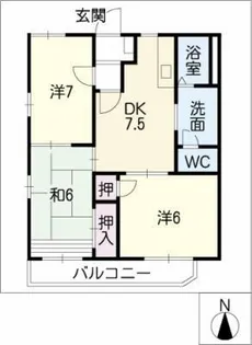 フレグランス華【2階】の間取り