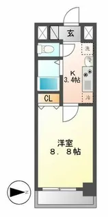 パルティール覚王山【4階】の間取り