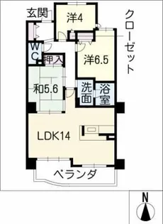 メープルタワー竜美ケ丘アネックス 702号【7階】の間取り