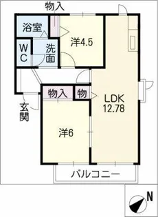 ディアス白樺 A・B・C棟【2階】の間取り