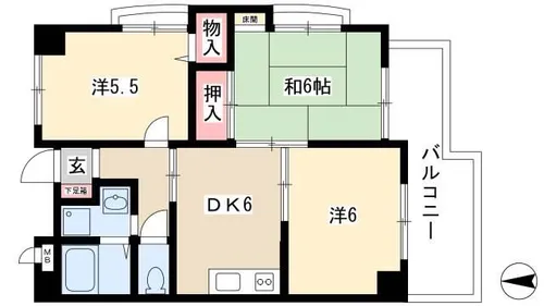 ベルドミール葵21【101号室】の間取り