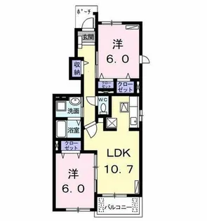 ベラージオA【1階】の間取り
