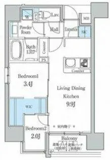 パートナーズ今池(旧 デュオフラッツ今池リレア)【0501号室】の間取り