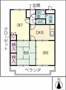 ラ・シャイン【1階】の間取り