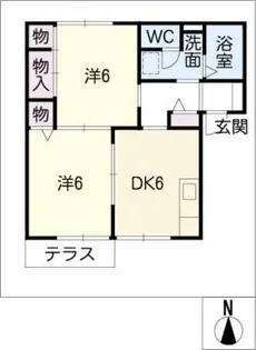 アーバンハイツ御幸山B棟【1階】の間取り