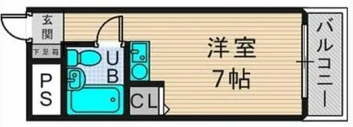 小若江スカイハイツ【1階】の間取り