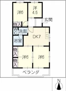 レスポワール石川B【1階】の間取り