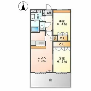 グレイス ヴィラ【1階】の間取り