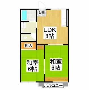 上野ハイツ【2階】の間取り