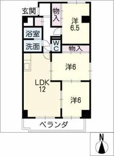 ノンブルメゾン【6階】の間取り