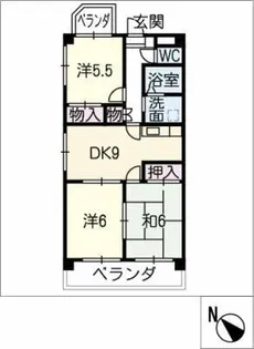 東浦カルチャービル【2階】の間取り