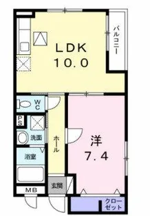 フルーリール【1階】の間取り