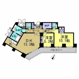 チッタナポリA棟【1806号室】の間取り