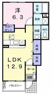 かのんⅠ【1階】の間取り