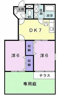 コスモスA・B【1階】の間取り
