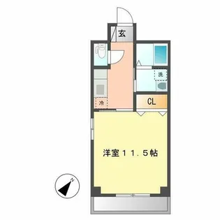 ALBORE kamiotai(アルボーレ カミオタイ)【1階】の間取り