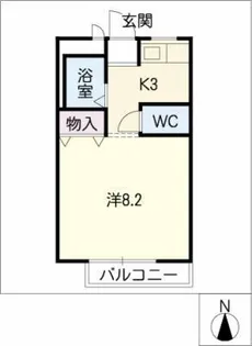 サンライズ福池【2階】の間取り