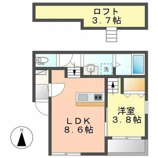 愛知県名古屋市北区城東町5丁目【アパート】の間取り