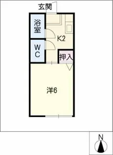 パークハイツなかしま【1階】の間取り