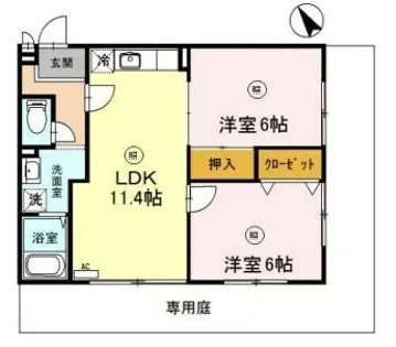 BLOOM花見田Ⅱ【1階】の間取り