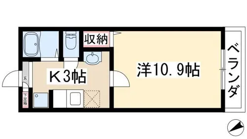 クレア塩釜【2階】の間取り