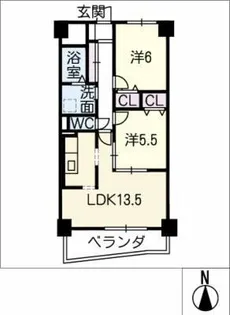 メゾン・ド・ジボアール【1階】の間取り