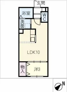 セントラル寺本【1階】の間取り