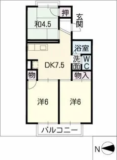 プチセジュール【2階】の間取り