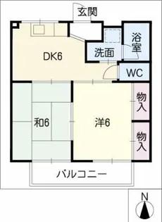 大石ハイツ【2階】の間取り