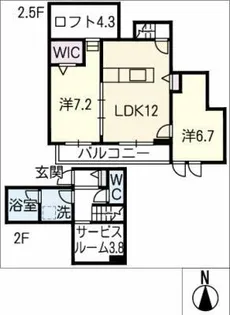 愛知県名古屋市昭和区宮東町【タウンハウス】の間取り