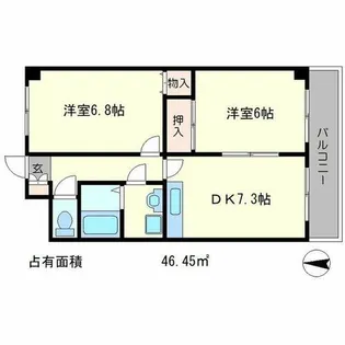 ラ・ルーチェ宝ヶ池【1階】の間取り