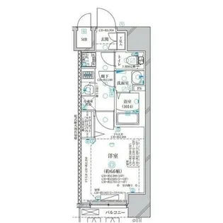 ディアレイシャス名古屋太閤通【1005号室】の間取り