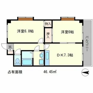 ラ・ルーチェ宝ヶ池【1階】の間取り